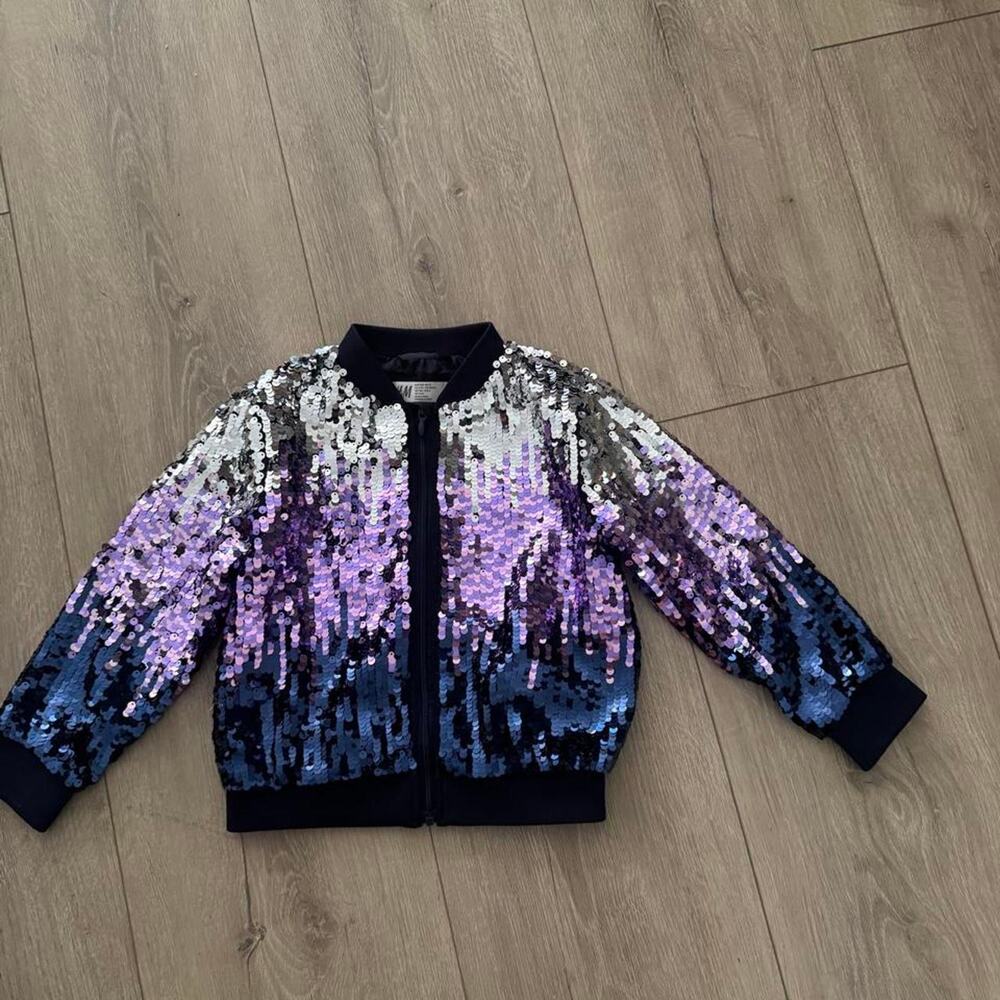 Hm kids ombre sequin bomber